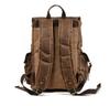 Retro Multi-Pocket Waxed Canvas Travel Backpack for Men