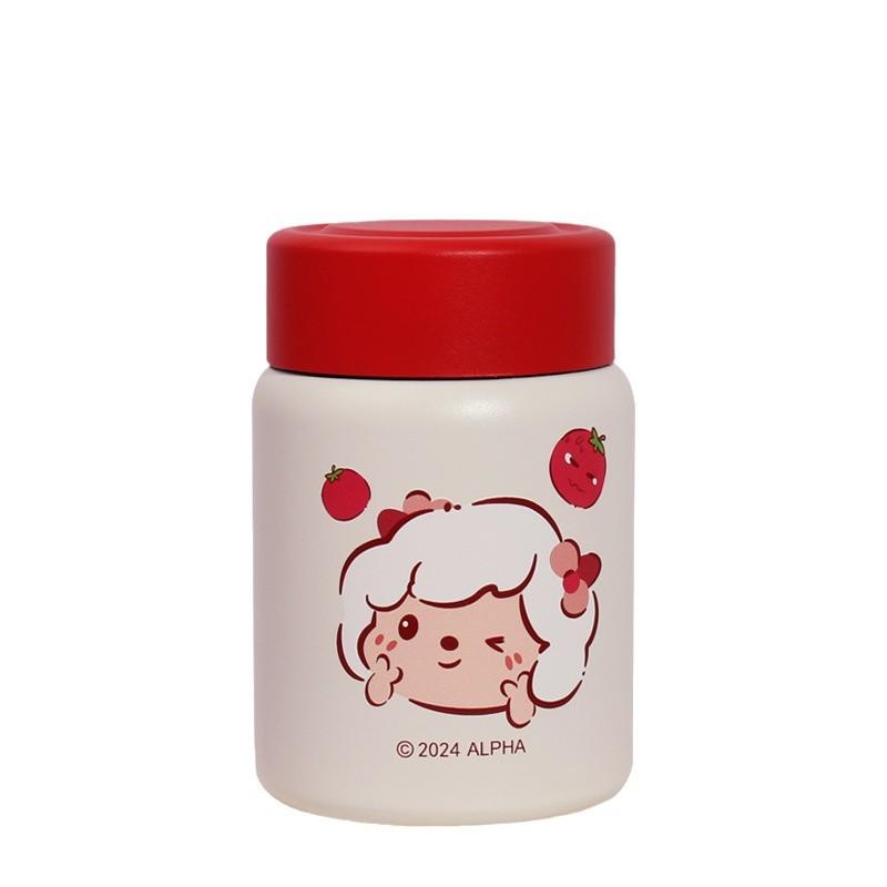 Mini-Thermoskanne Tasse Grauer Wolf Niedliche Pupillentasse Faule Schaf Platzsparend Praktisch Wasserbecher Langlebig Langlebig Nützlich