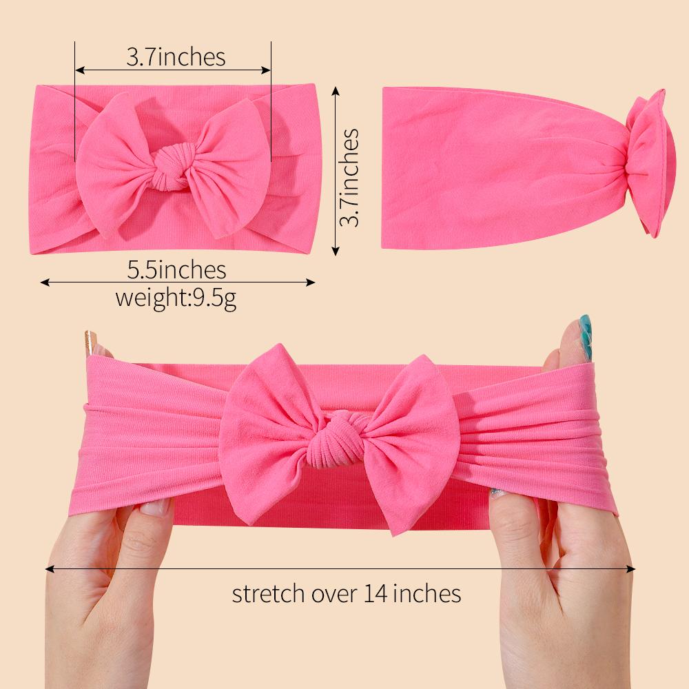 48 colors Baby Bowknot Hairband Broadside Headband Kids Girls Boutique Elastic Protect Turban Headwear Baby Hair Accessories