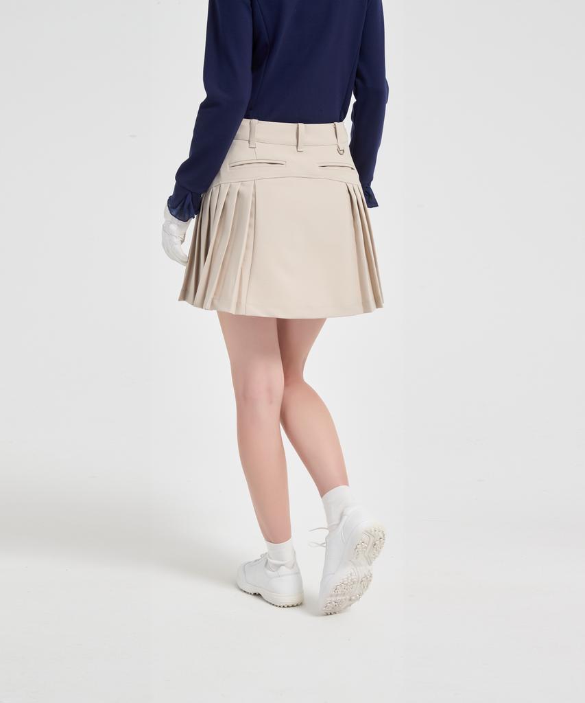 E.PARCA Mode Look A-Line Side Pleated Skirt