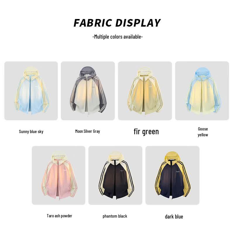 Mark Fairwhale Veste à capuche rayée unisexe pour l'extérieur, protection UV, séchage rapide