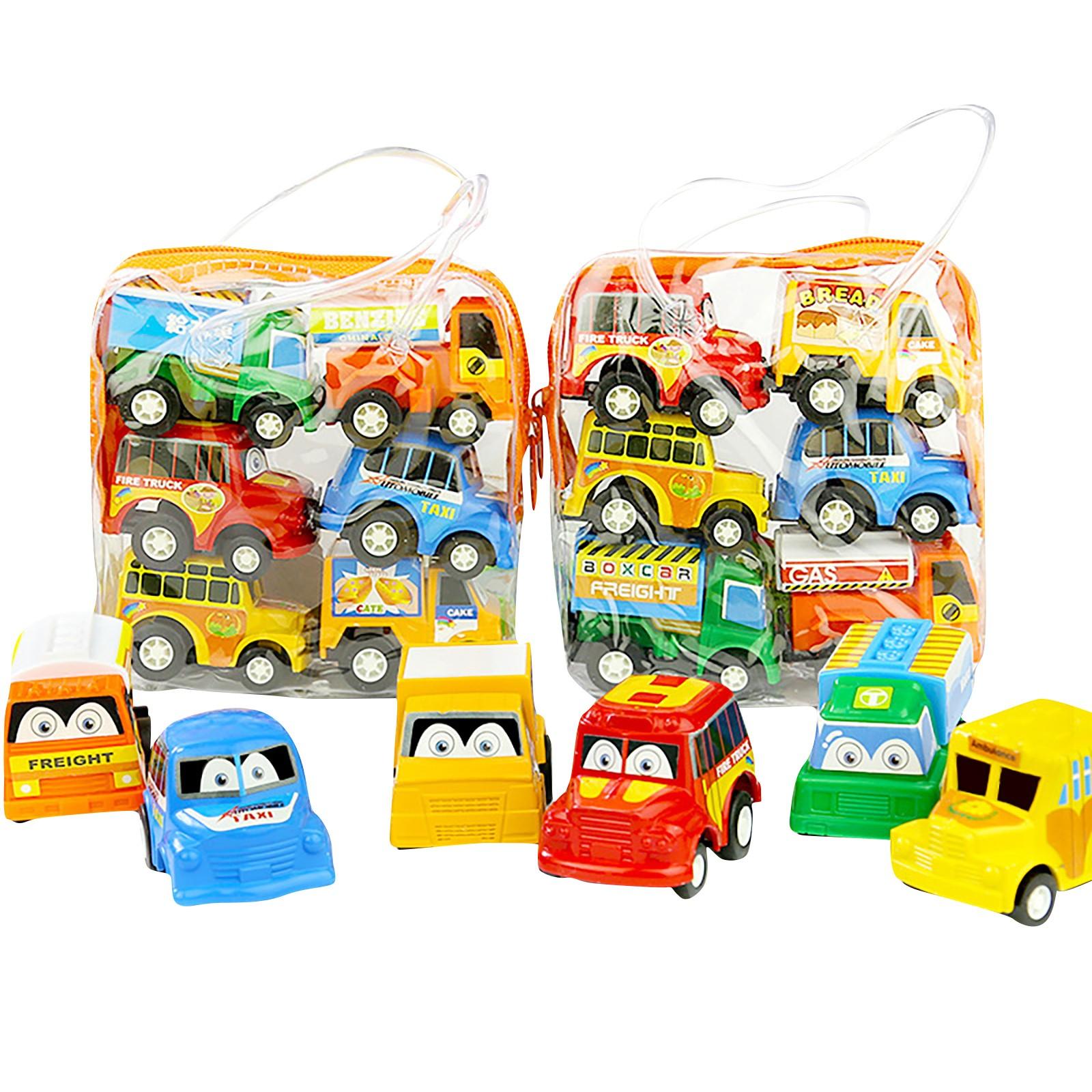 

Toy Carpull-back Car Combination Set Simulation Truck Model Car Boy Baby Gift 6PCS One Size