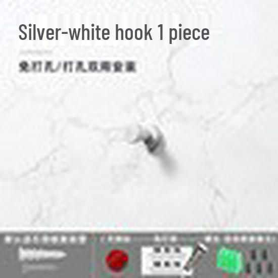 Electroplated No-Drill Modern Metal Coat Hook for Wall or Door, Bathroom Towel or Single Hook