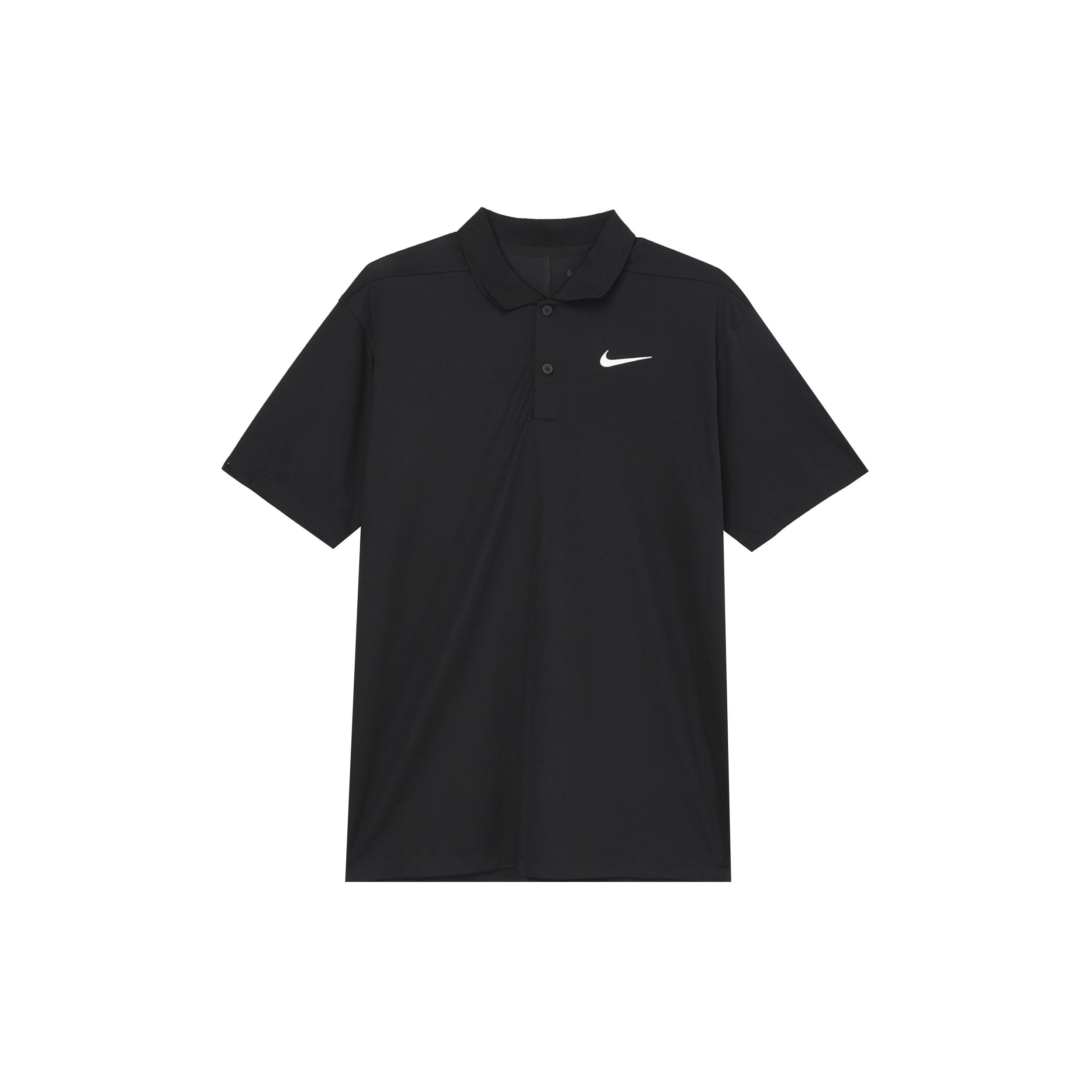 Nike Dri-FIT Victory Solid Color Logo Printing Quick Dry Breathable Short Sleeve Polo Shirt Black Men s DH0823-010 L