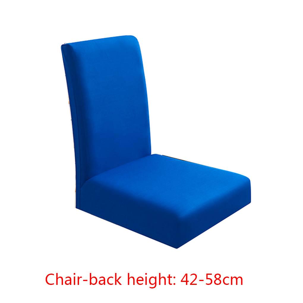Elastic Chair Cover Removable Dust-proof Dining Room Seat Slipcover Solid Color