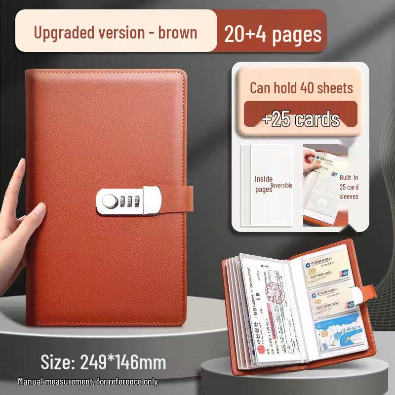 Password-Protected Deposit Book Holder with Combination Lock