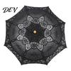 Anti-UV Regenparaplu Vintage Gotische Kantparaplu, Zwarte Bruidsparaplu voor Halloween Heksen Cosplay, Huwelijksdecoratie, Podiumvoorstelling