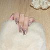Pure Handmade Phototherapy Nail Art Hepburn Style Wear Nail Finished Cat Eye Nail Art Patch Showing Whiteness