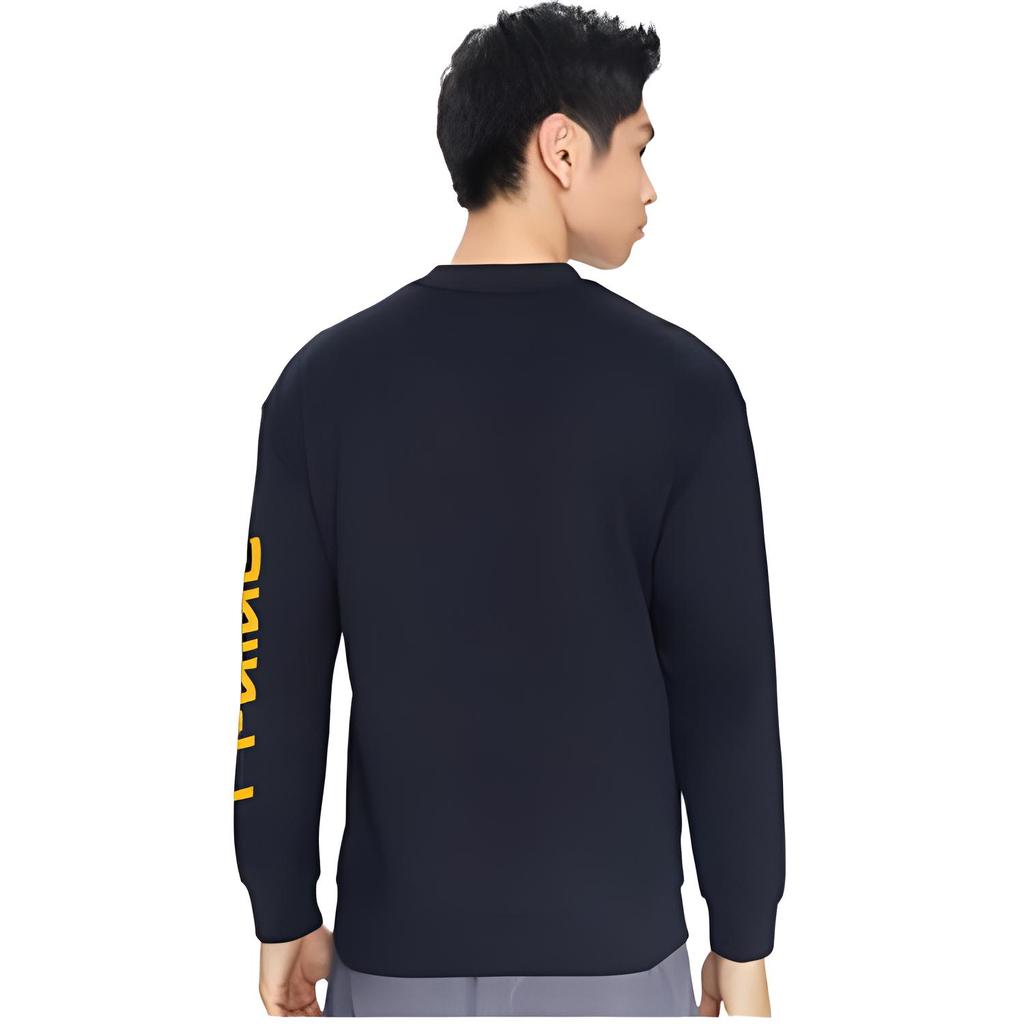 Li Ning Sweatshirts Unisex Black Crew Neck Moderate Regular AWDS415-1