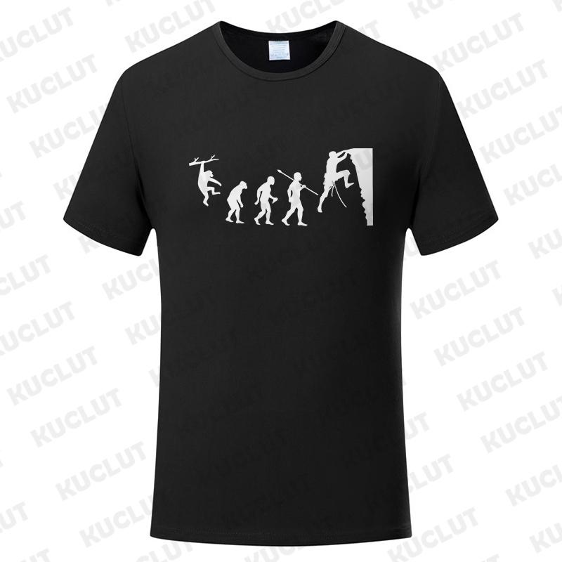 Fashion T-Shirts Male Tshirts Men Summer Tee Shirt Women Evolution Climbing Design Short Sleeve Top Tees Female Boy Brand Tees
