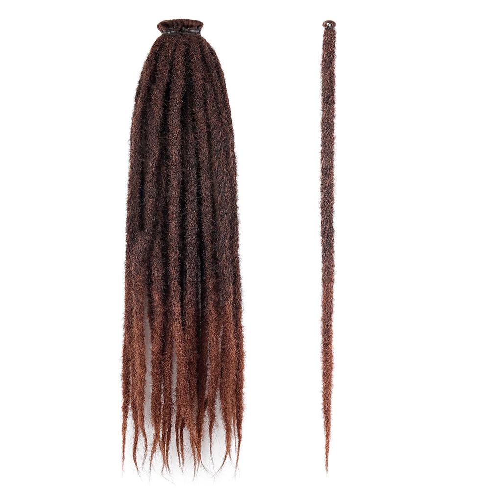 24-Inch Single Strand European & American Felt Dreadlocks Wig – Hand-Crocheted Extensions for Street Dance