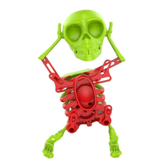Dancing Swinging Skeleton Toy Kids 3D Halloween Articulated Skeleton Spring