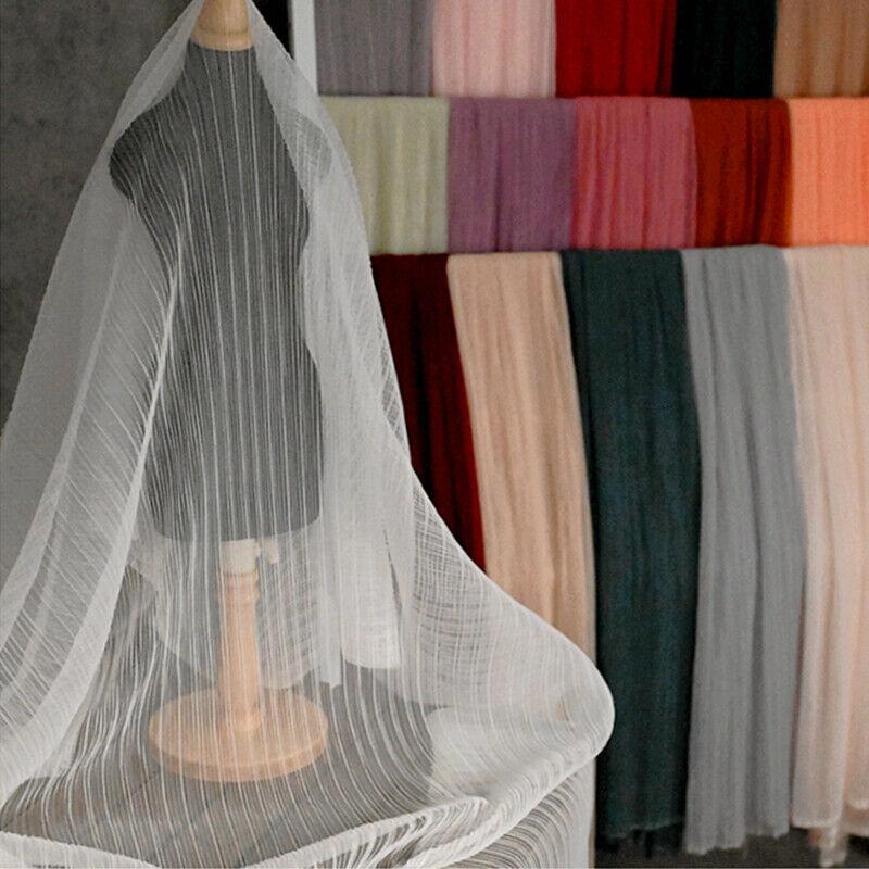 Organ Pleated Mesh Lace Fabric Crumpled Tulle Net Fabric Wedding Organ Skirt Dress Costume Curtains Handmade DIY Craft Material
