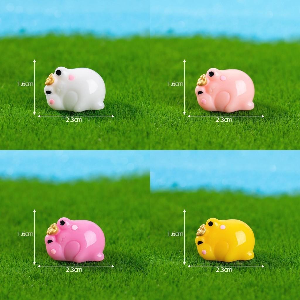 Charming Resin Crowned Frog Figurine For Miniature Moss Gardens And Table Decor