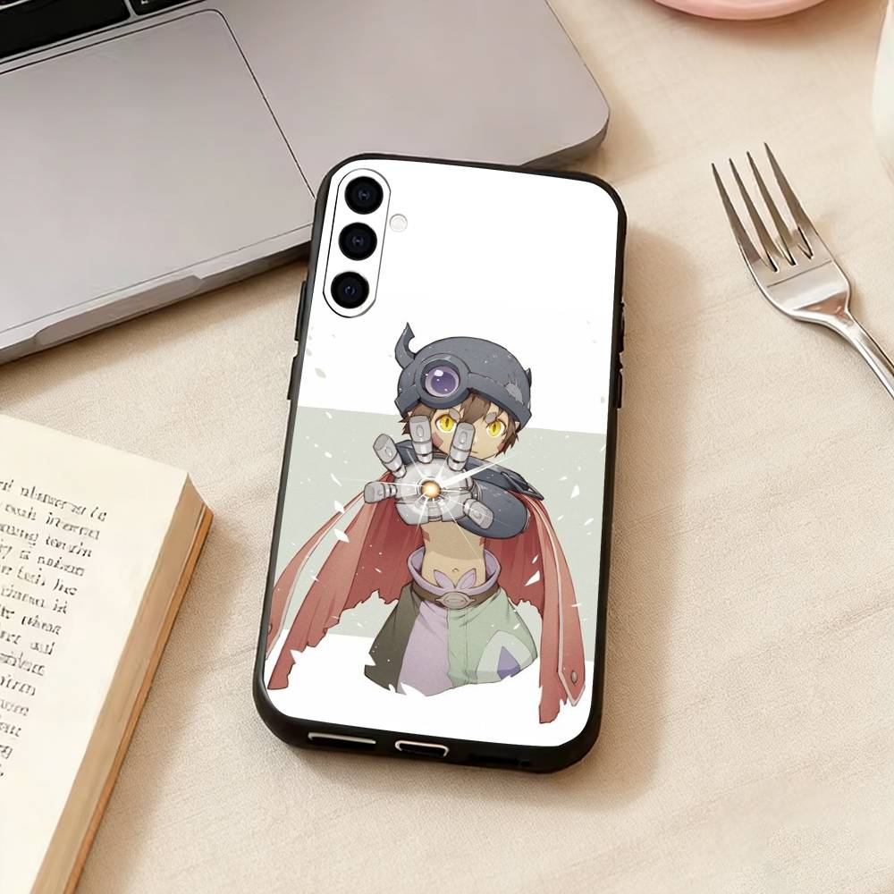 M-MADE IN A-ABYSS Reg Phone Case For Samsung Galaxy A73,A72,A71,A70,A53,A52,A51,Soft Silicone Black Cover Samsung a52