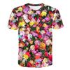 Unisex Plant, Flower & Leaf Print T-Shirt - Crew Neck, Short Sleeve & Breathable