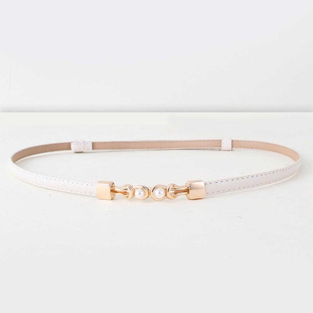 Solid Color Thin Women Belt PU Leather Decorative Waistband New Waist Chain for Dresses
