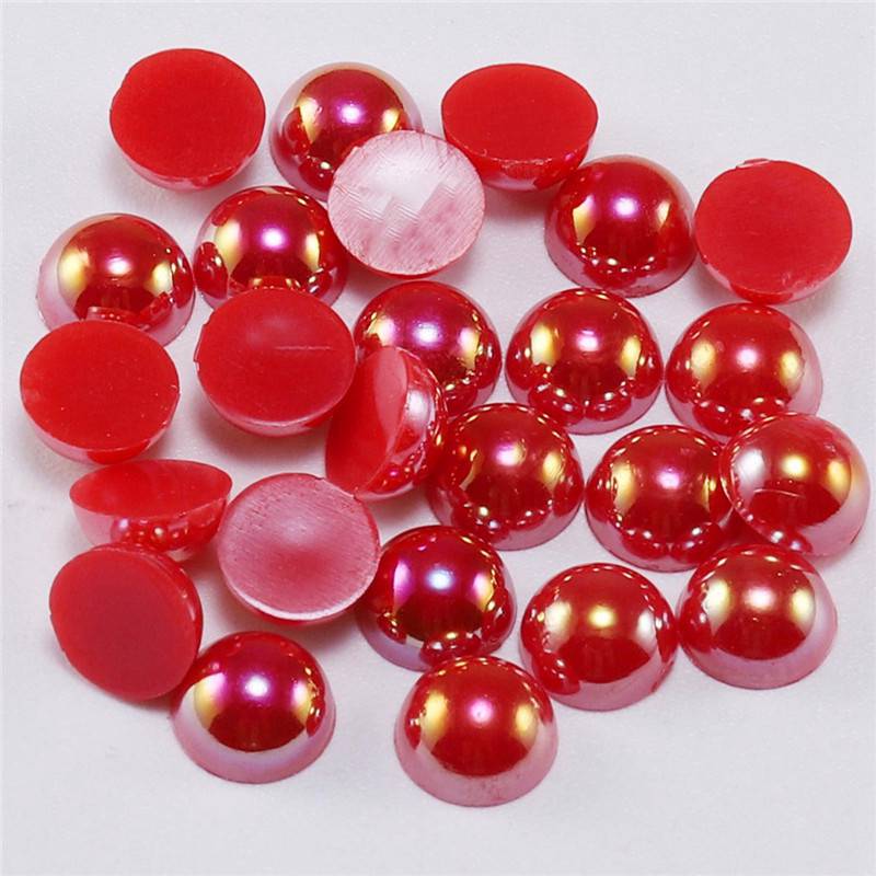 Beads Flat Scrapbook DIY Clothing Accessories Jewelry Imitation Pearl Back Cabo Nail Art Half Round