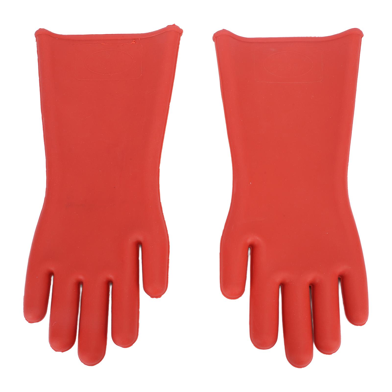 1 Pair Electrical Insulated Gloves Rubber Class 00 High Voltage Insulating Gloves for Electrician Repair 12KV