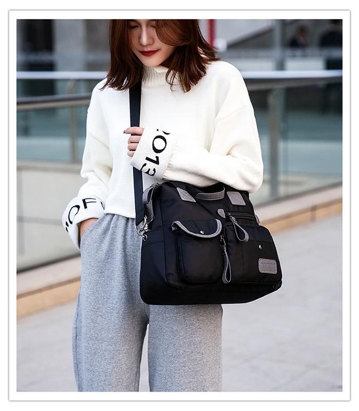 SCIONE Women's Bag European American Fashion Lady Mummy Bag Nylon Shoulder Portable Large Travel Bag