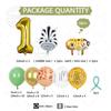 58pcs Wild Jungle Party Theme Gold Number 1-9 Balloon Garland Kit Birthday Baby Shower Gender Reveal Party Supplies Decorations