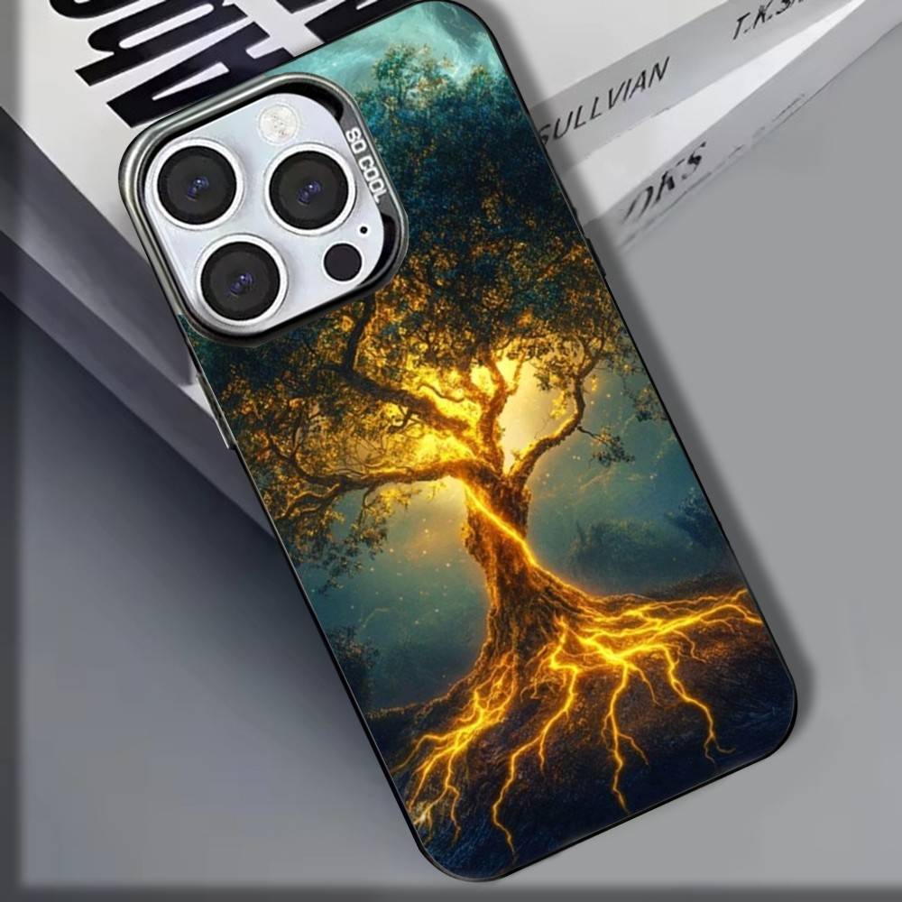 Tree of life Yggdrasil Phone Case For iPhone 16,15,14,13,12,11,8,7,Pro,Max,Plus,Mini,XS,SE Shockproof Matte Cover