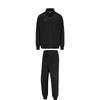 Jaqueta Taekwondo Gola Alta Zíper Manga Longa Calça Listrada Confortável Roupa Esportiva Casual Unissex Roupa Esportiva Preto TR30JT-BB+TR30P1T-BB