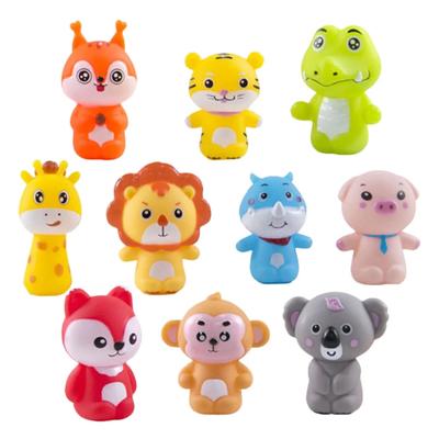 10Pcs Animal Finger Puppet Toddlers Storytelling Playtime Role Playing Cartoon Lion Pig