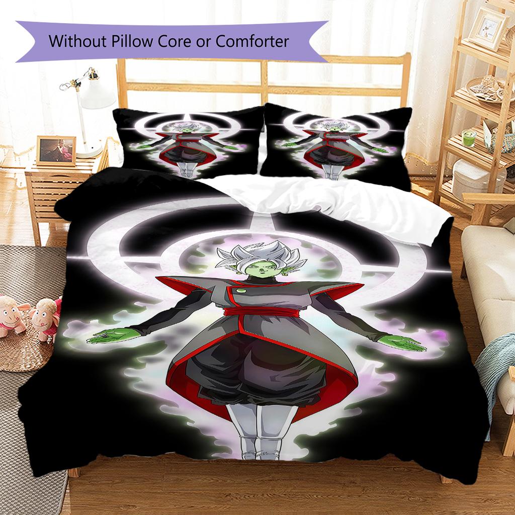 Zamasu Pattern Bedding,Quilt Set Quilt Cover Pillowcase Home Birthday Gift (1 * Duvet Cover + 2 * Pillowcase, Without Core)