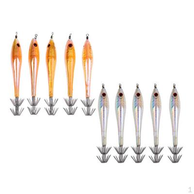 10pcs Luminous Fishing Squid Hook for Sleeve-Fish Cuttlefish