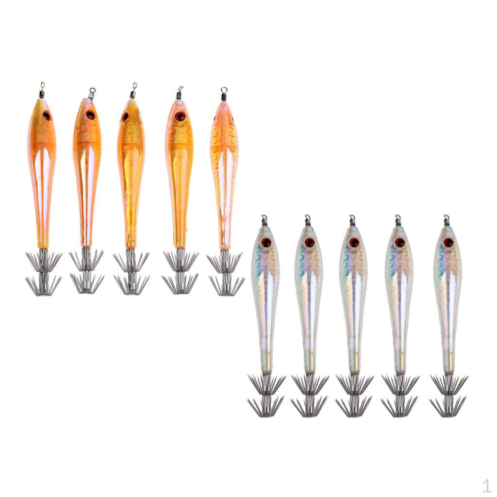 

10pcs Luminous Fishing Squid Hook for Sleeve-Fish Cuttlefish