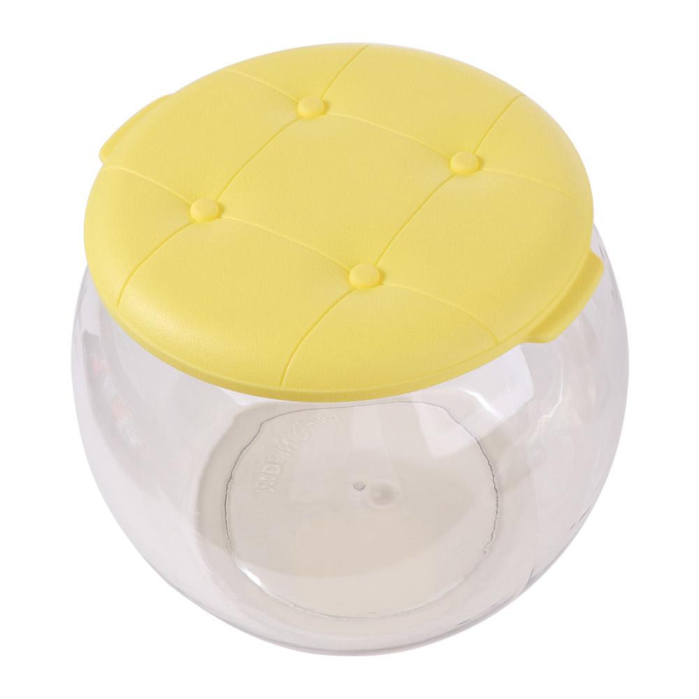 Transparent Storage Box Stool Multipurpose Children Storage Bench Plastic Round Stool  Living Room