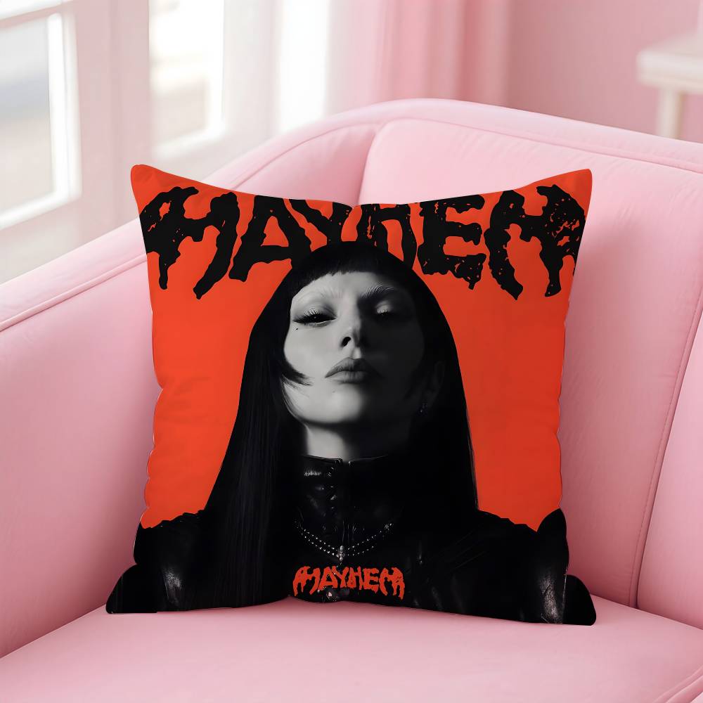 L-Lady SINGER G-gaga Pillow Case Pattern Printing Pillowcase Living Room Sofa Cushion Cover Bedroom Room Decor