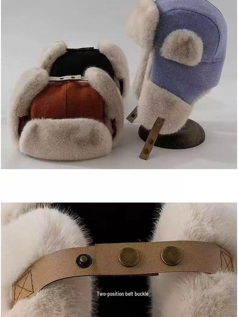 Lei Feng Fleece-Lined Warm Ear Protection Hat for Outdoor Winter Sports