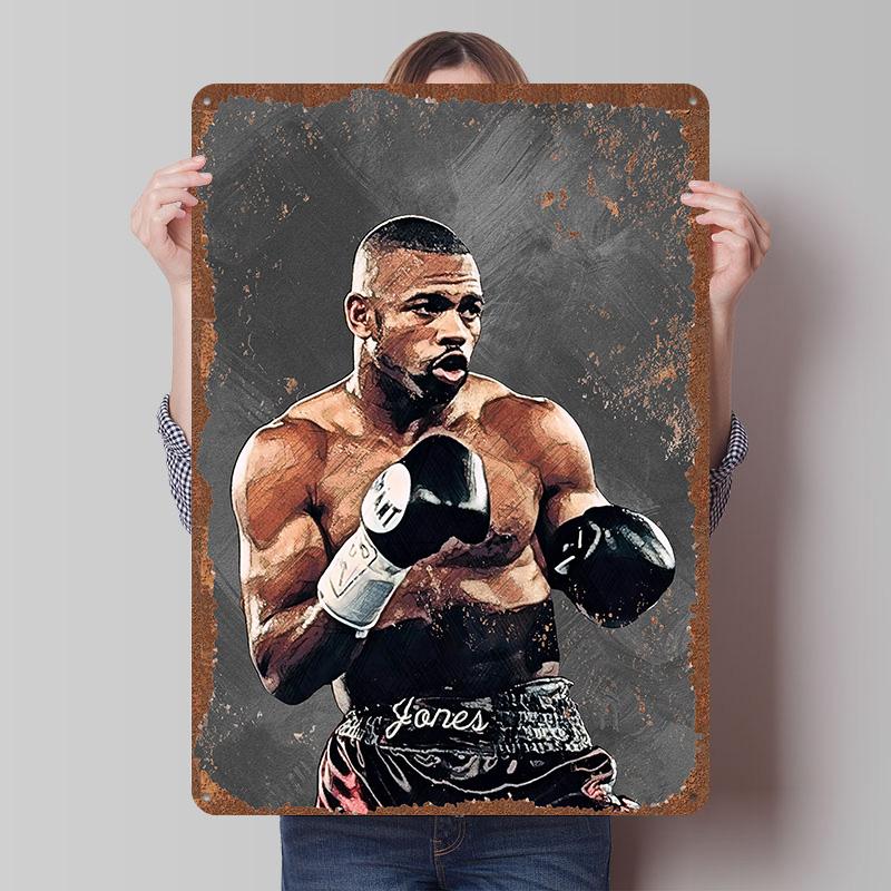 Roy Jones Jr Boxer Metal Posters Custom Vintage Metal Signs Wall Art Retro Tin Plaque for Man Cave Decoration Bedroom Desk Decor