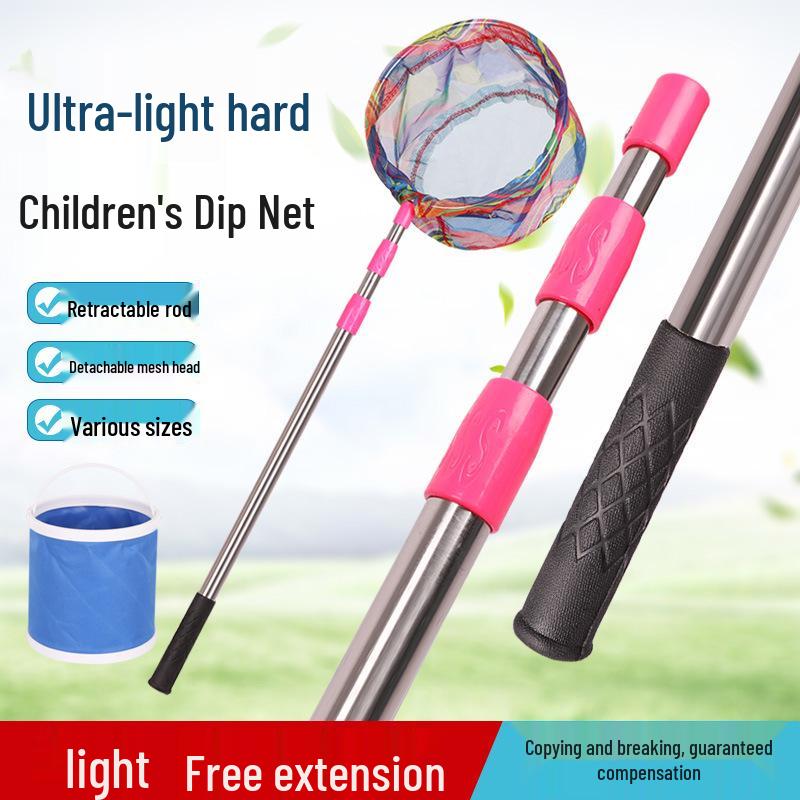 Children's Outdoor Fishing Net: Durable Net Bag for Catching Small Fish, Shrimp, and Butterflies.