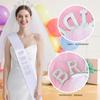 Bride-To-Be Pearl Headband Veil Shoulder Strap 2-Piece Bride Single Pie Headband Wedding Essential Dress