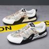 2025 autumn new casual men's shoes soft sole versatile breathable leather sneakers running shoes one pedal lazy shoes