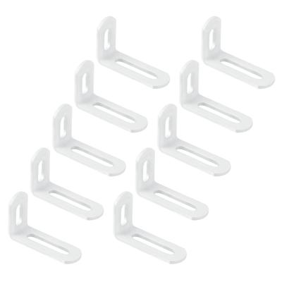 Iron Corner Brackets Set With Double Grooves Wall Mounting Brackets for Secure Wall Mounting and Home Improvement
