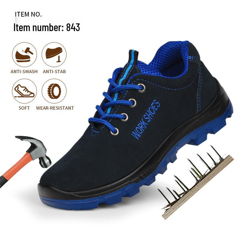 Men's Steel Toe Electrician Work Shoes - Anti-Smash, Anti-Puncture, Non-Slip, Wear-Resistant, Comfortable Safety Footwear