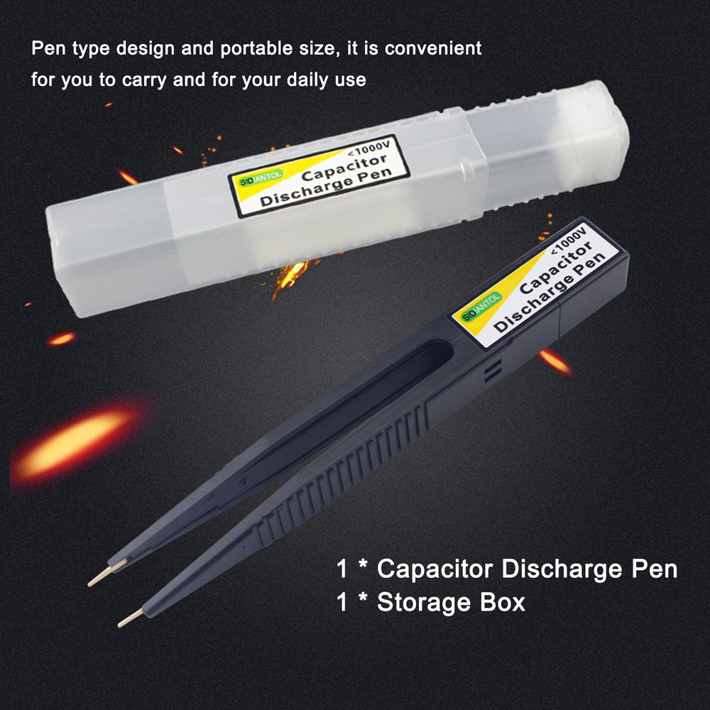 

1000V Portable Capacitor Discharge Pen High Voltage Quick Discharging Tool Constant Discharge Pen Electronic Repairs чорний