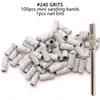 100pcs 3.1mm Mini Sanding Bands Kits Nail Drill Bits Mandrel Sets Electric Manicure Accessories Tool Dead Skin Remover nail file