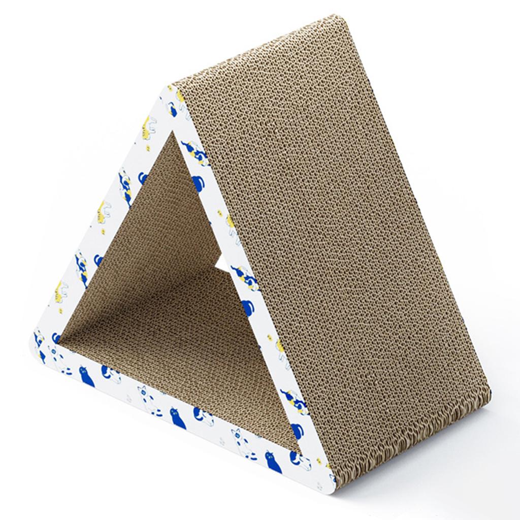 Foldable Triangles Cat Scratching Board Scratcher Cardboard Thicken Corrugated Paper Cat House Pet Grinding Claw Cardboard