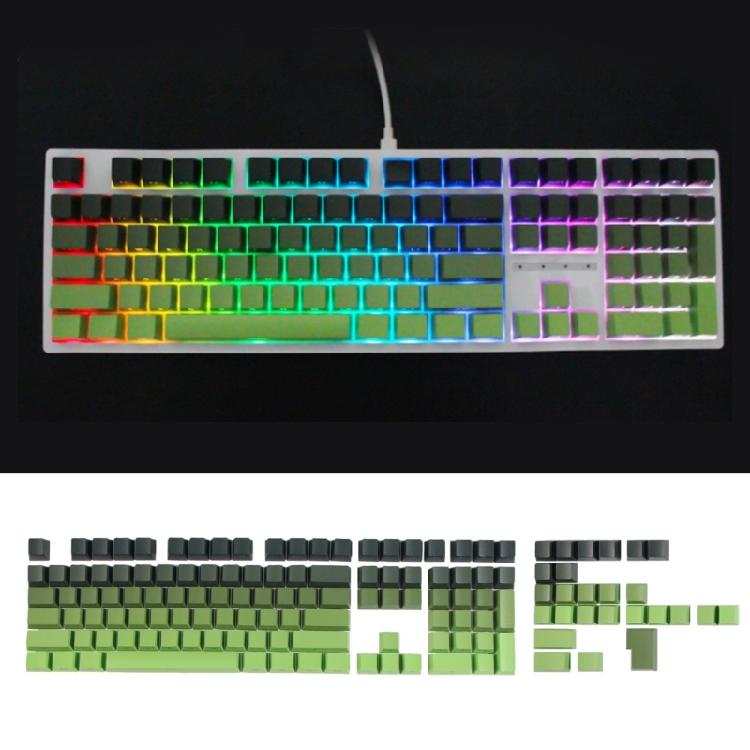 Set di Tasti PBT da 133 Tasti Profilo OEM Tasti Gradiente Verde Set di Sostituzione per Accessori Tastiera Meccanica da Gaming