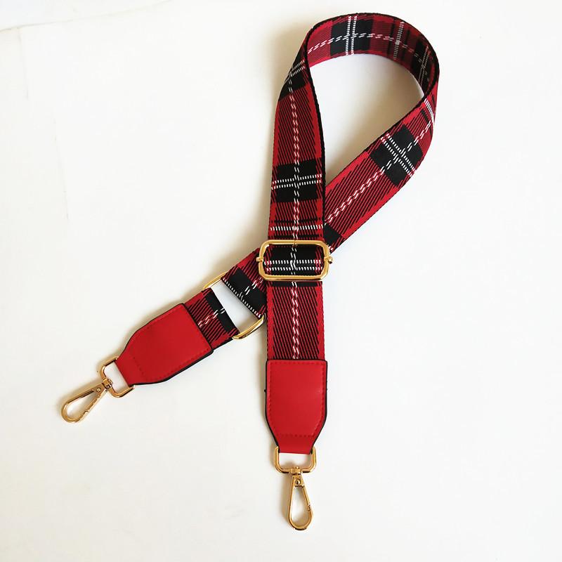 New Plaid Bag Strap Accessories Adjustable Single Shoulder Oblique Span Women's Bag Strap Extended Wide Bag Strap Accessories
