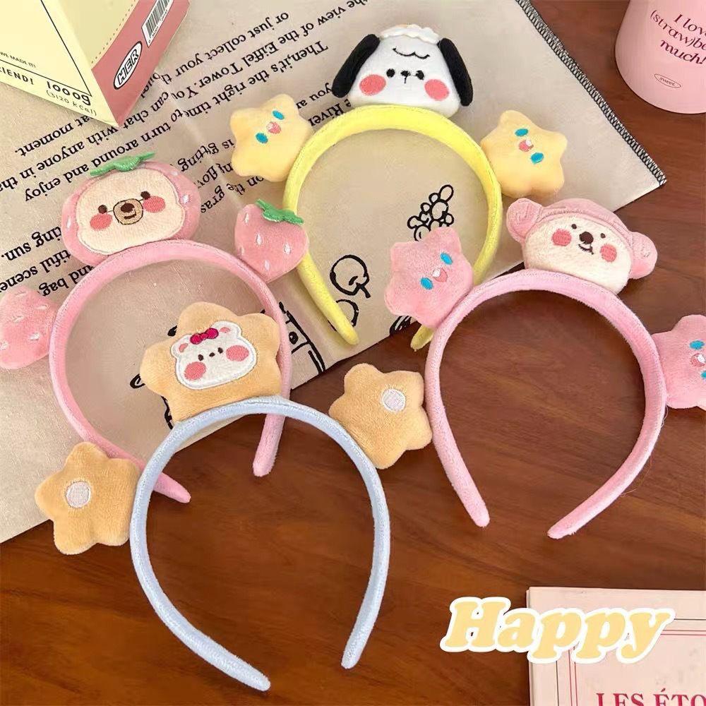 Adorable Cartoon Dog Headband for Kids - Cute Kirby Plush Hair Accessory