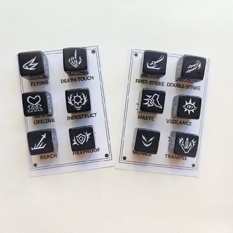 Acrylic Keyword Pattern Dices Round Corner Dices Mult Sided Table Game Dices Math Counting Teaching Tool Enduring