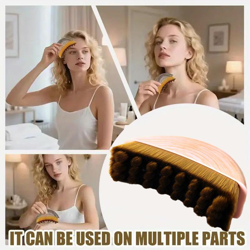 Portable Lymphatic Contour Face Brush Contoured Lymphatic Massage Tool Fits Skin Contours Detox Relaxation Face Sculpting Device