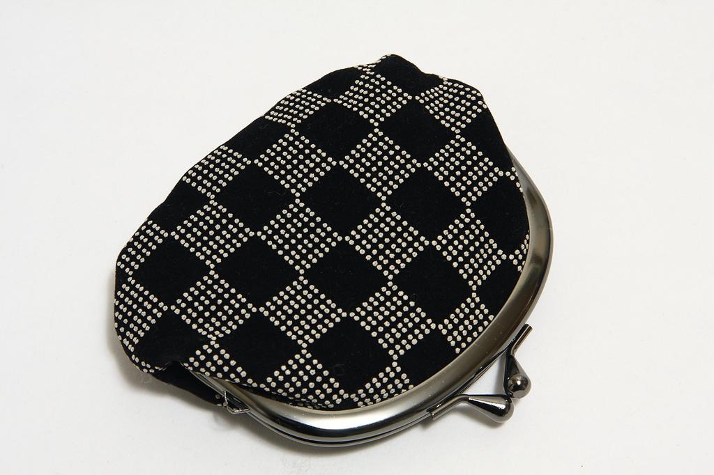 Hasegawa Coin Handcrafted by Kyoto Made in Checkered Pattern Inden-style Purse, Artisans, Japan,