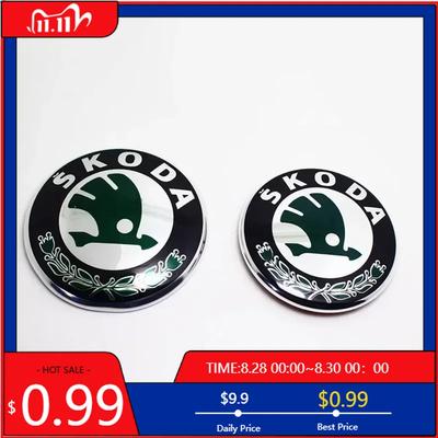 Autosticker Voor- en Achteremblemen voor SKODA Octavia Fabia Superb Rapid Scala Yeti Kodiaq Karoq Kamiq